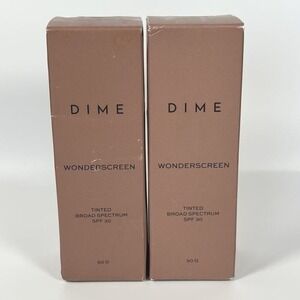 DIME Wonderscreen Tinted Shade 3 SPF 30 Mineral Sunscreen 2 pack‎ 50g Each – New